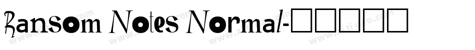 Ransom Notes Normal字体转换